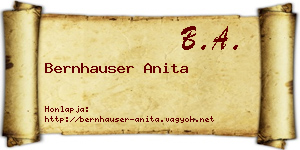 Bernhauser Anita névjegykártya